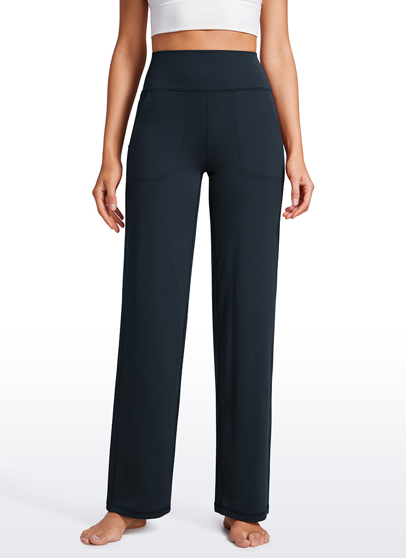 CRZ YOGA Pambabae Butterluxe High Rise Wide Leg Pants na may Bulsa 31'' True Navy