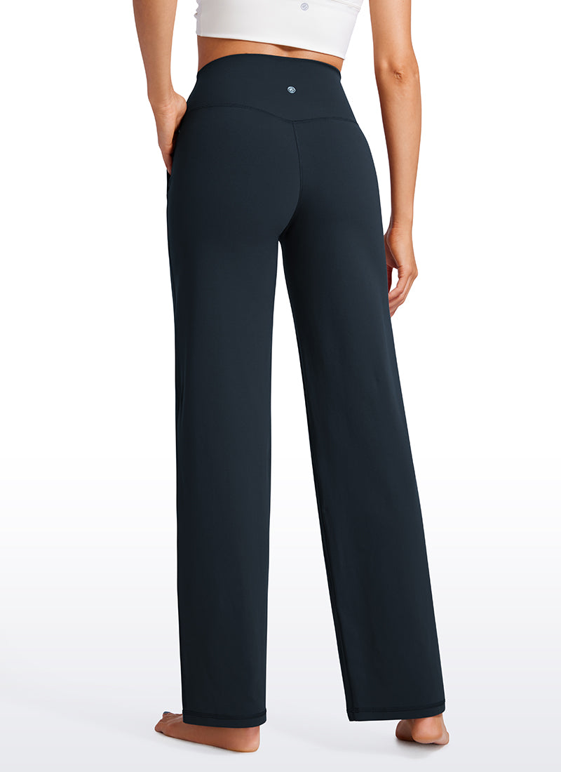 CRZ YOGA Pambabae Butterluxe High Rise Wide Leg Pants na may Bulsa 31'' True Navy