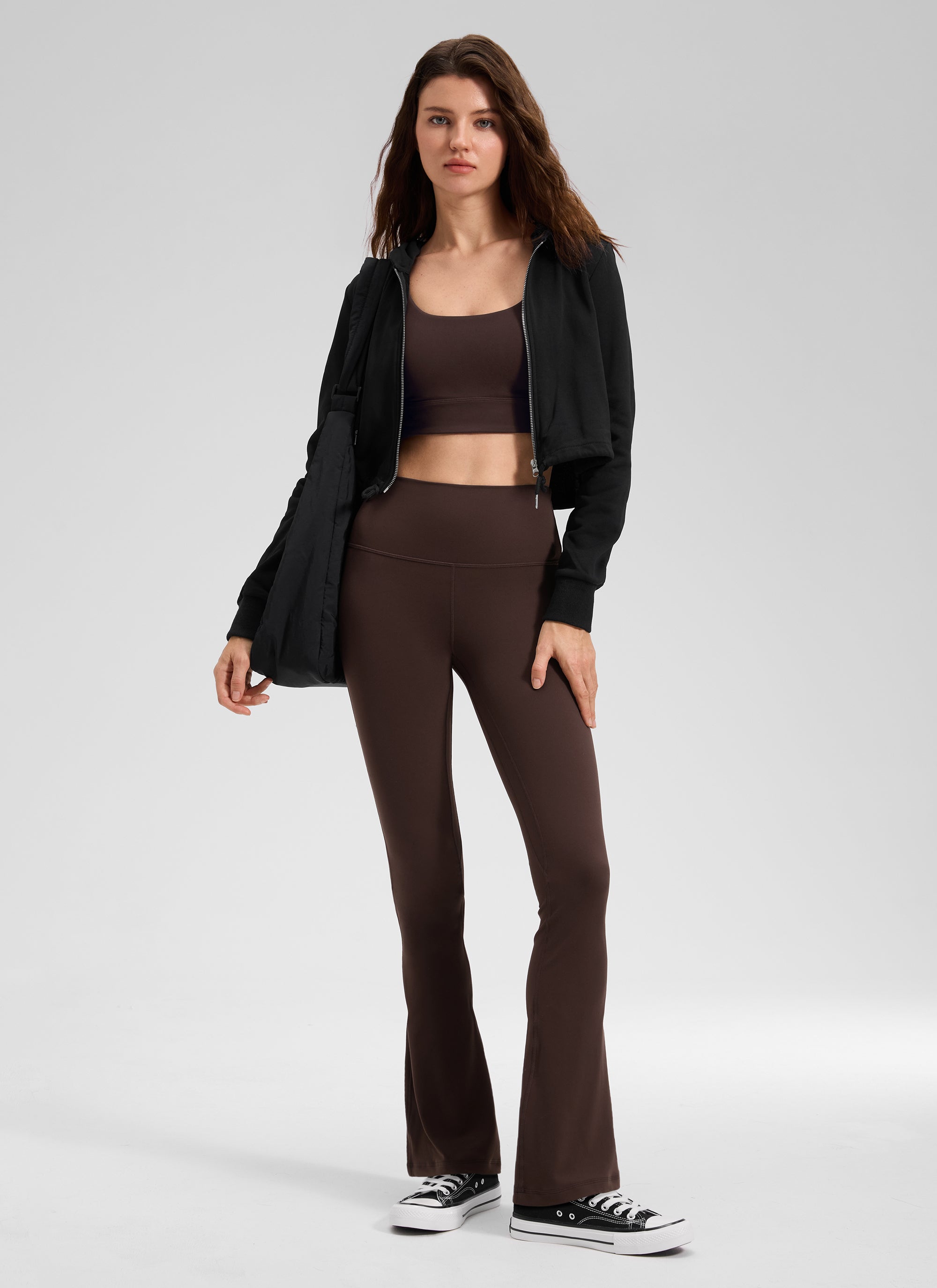 CRZ YOGA Babae Butterluxe Mini Flared Leggings na may Mataas na Baywang at Bulsa 30