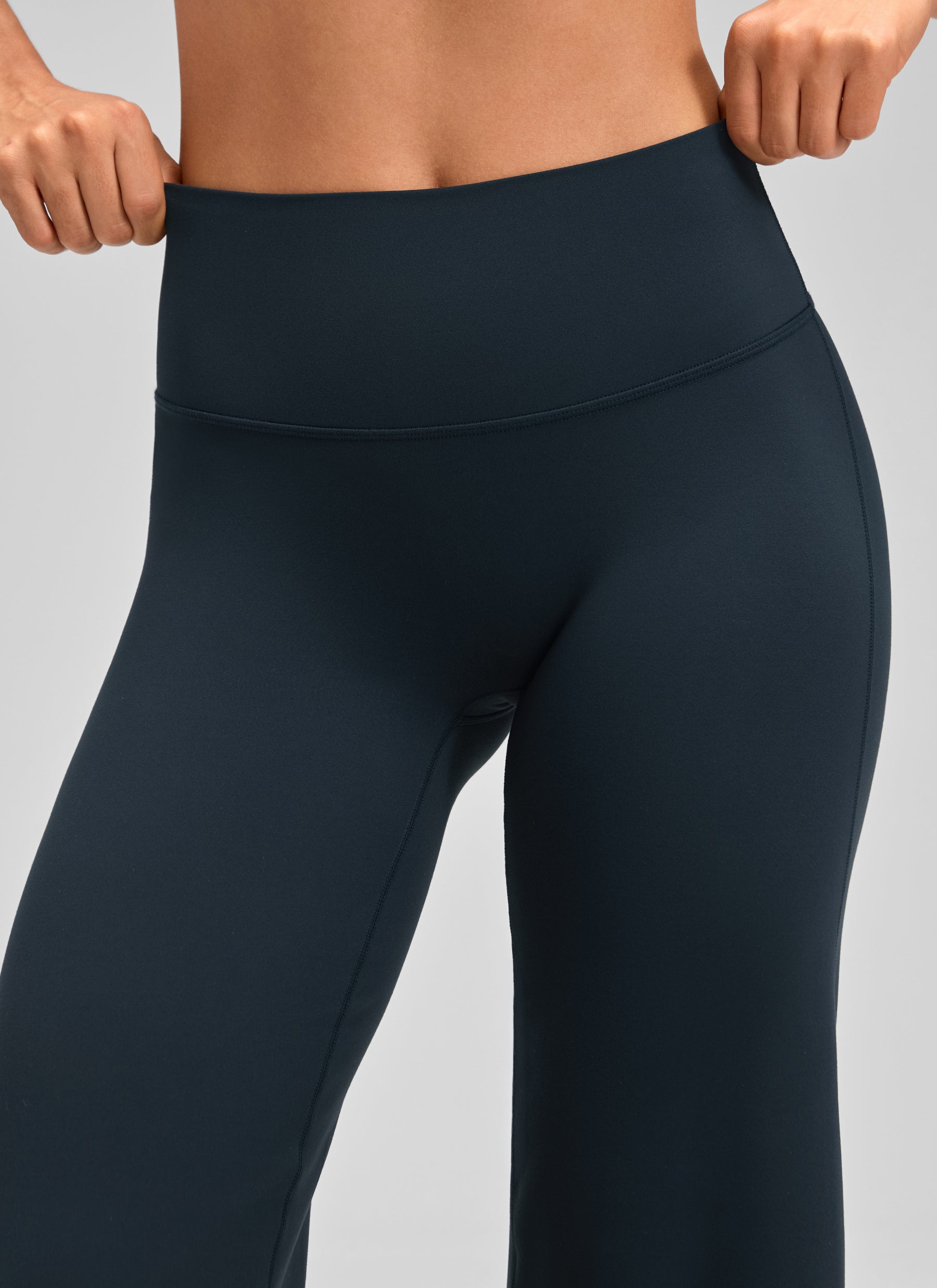 CRZ YOGA Pambabaeng Softretch Workout na Walang Harapang Tahi na Pant na Malapad na Paa 30