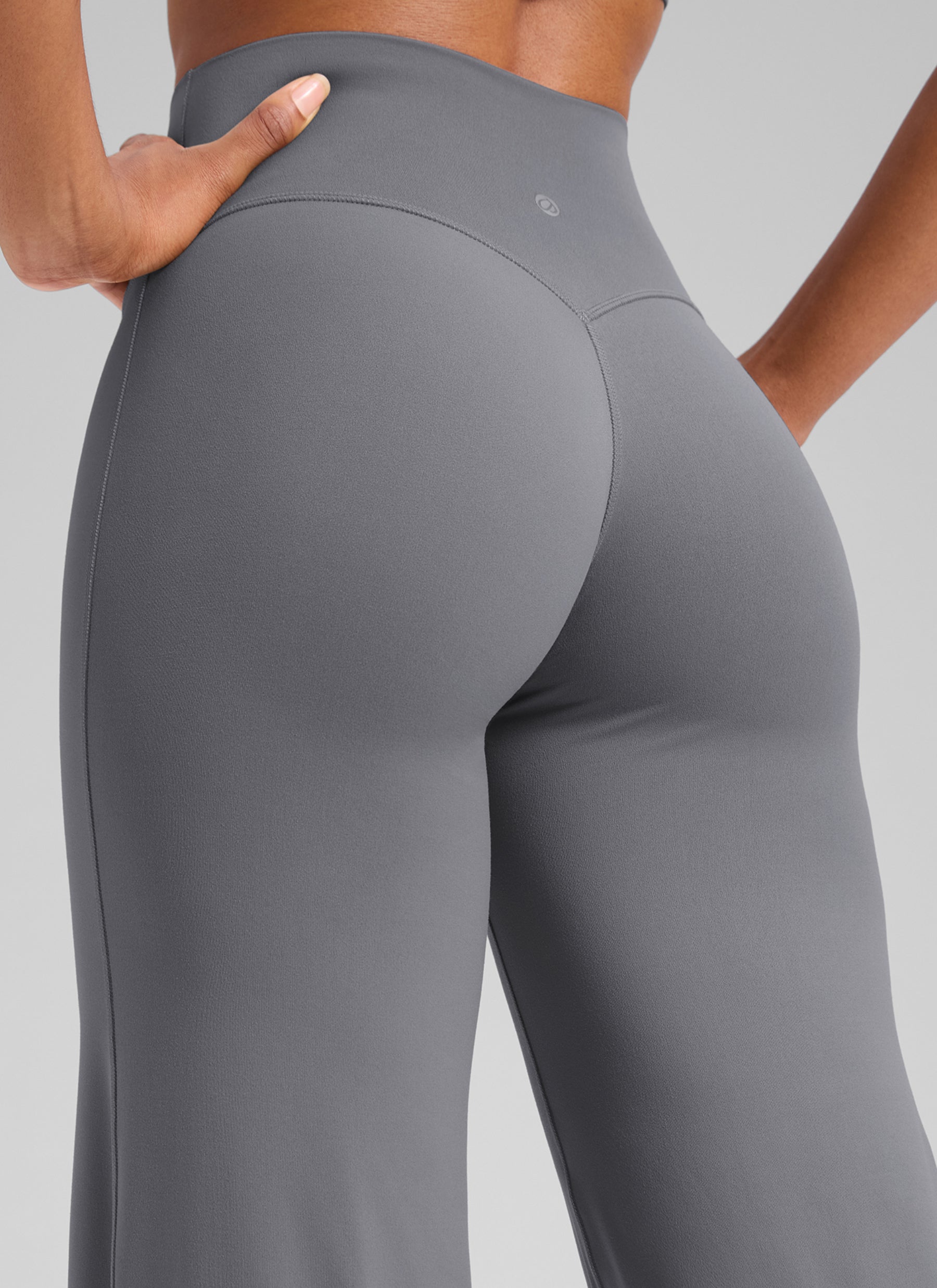CRZ YOGA Pambabaeng Softretch Workout na Walang Harapang Tahi na Pant na Malapad na Paa 30