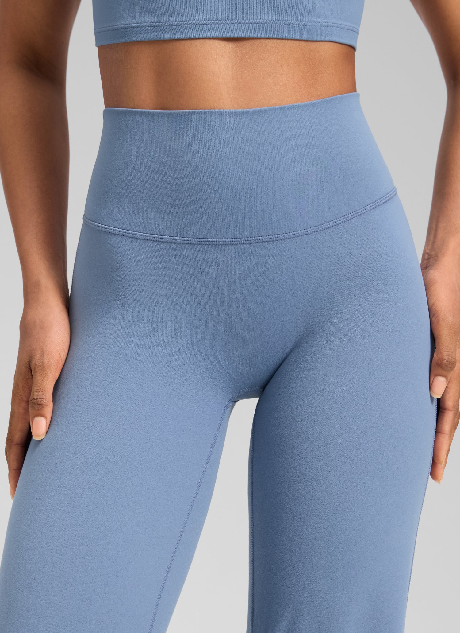 CRZ YOGA Pambabaeng Softretch Workout na Walang Harapang Tahi na Pant na Malapad na Paa 30