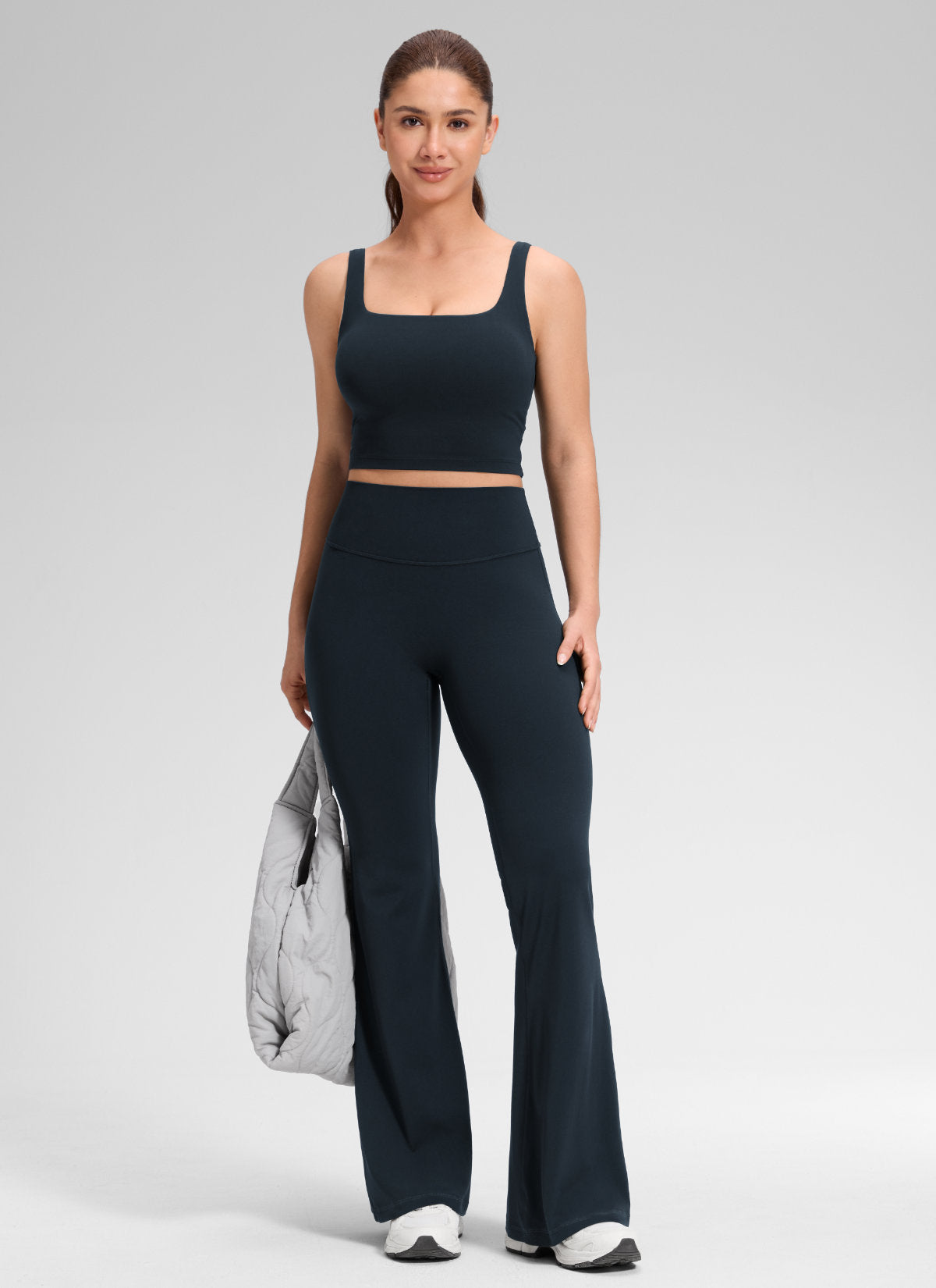 CRZ YOGA Pambabaeng Softretch High Rise Walang Tahi sa Harap Flare Legging 29