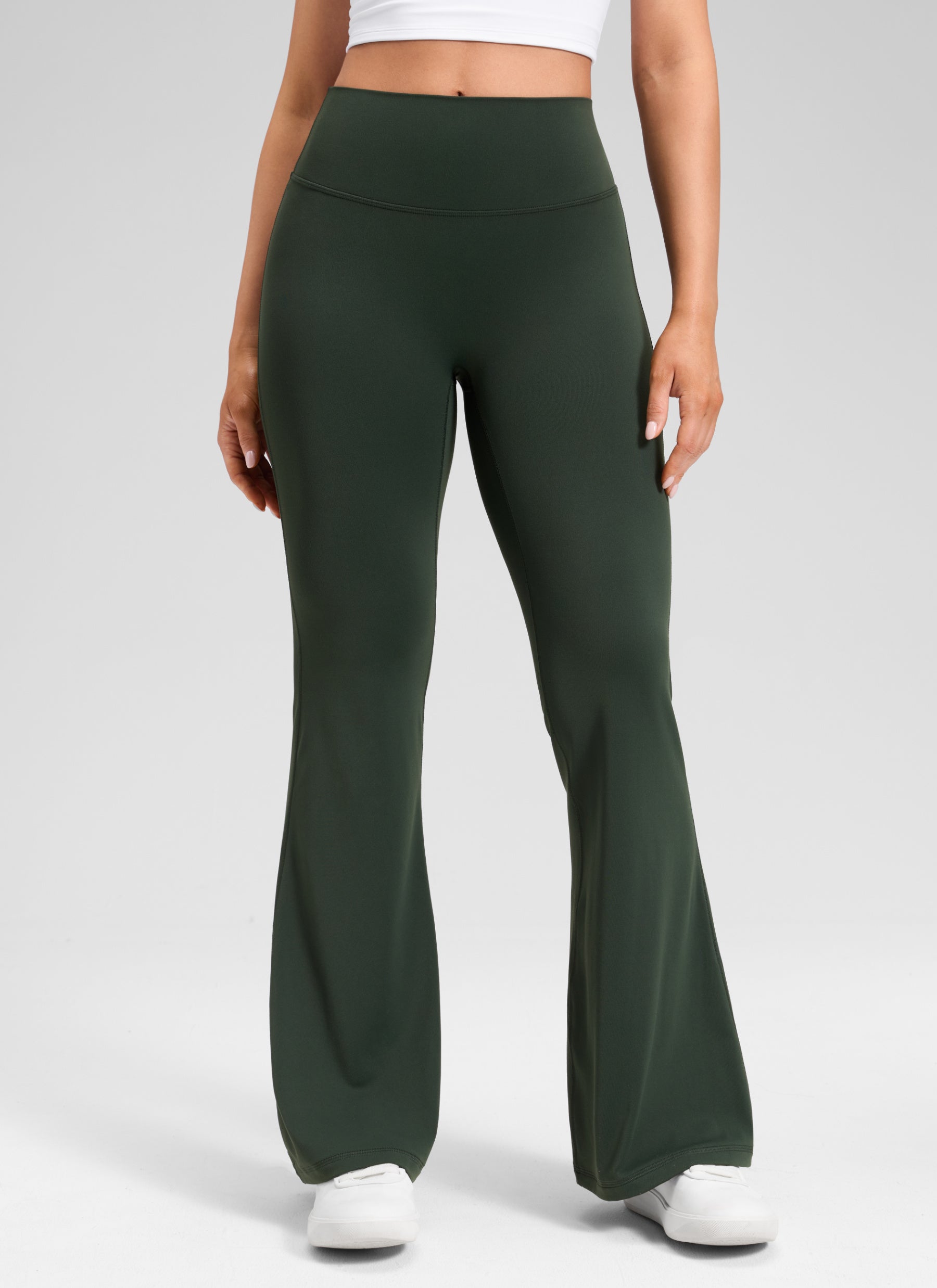 CRZ YOGA Pambabaeng Softretch High Rise Walang Tahi sa Harap Flare Legging 29