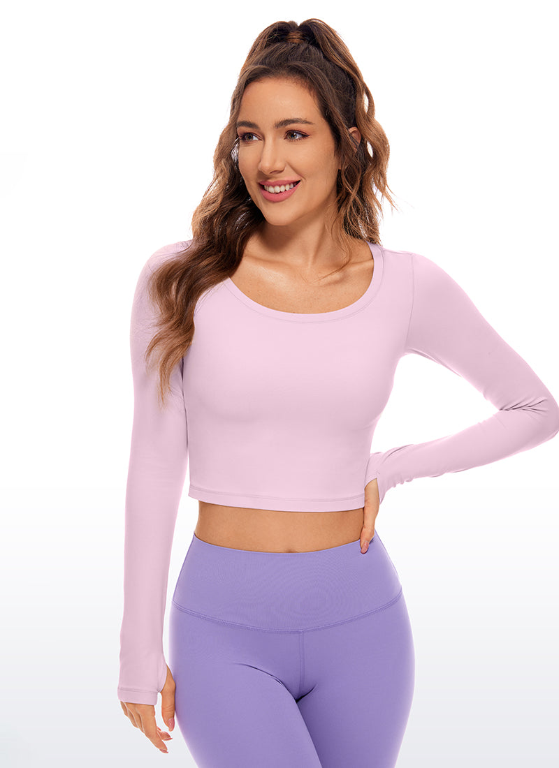 CRZ YOGA Leggings ng yoga ng manga larga Butterluxe para sa babae Pink Peony