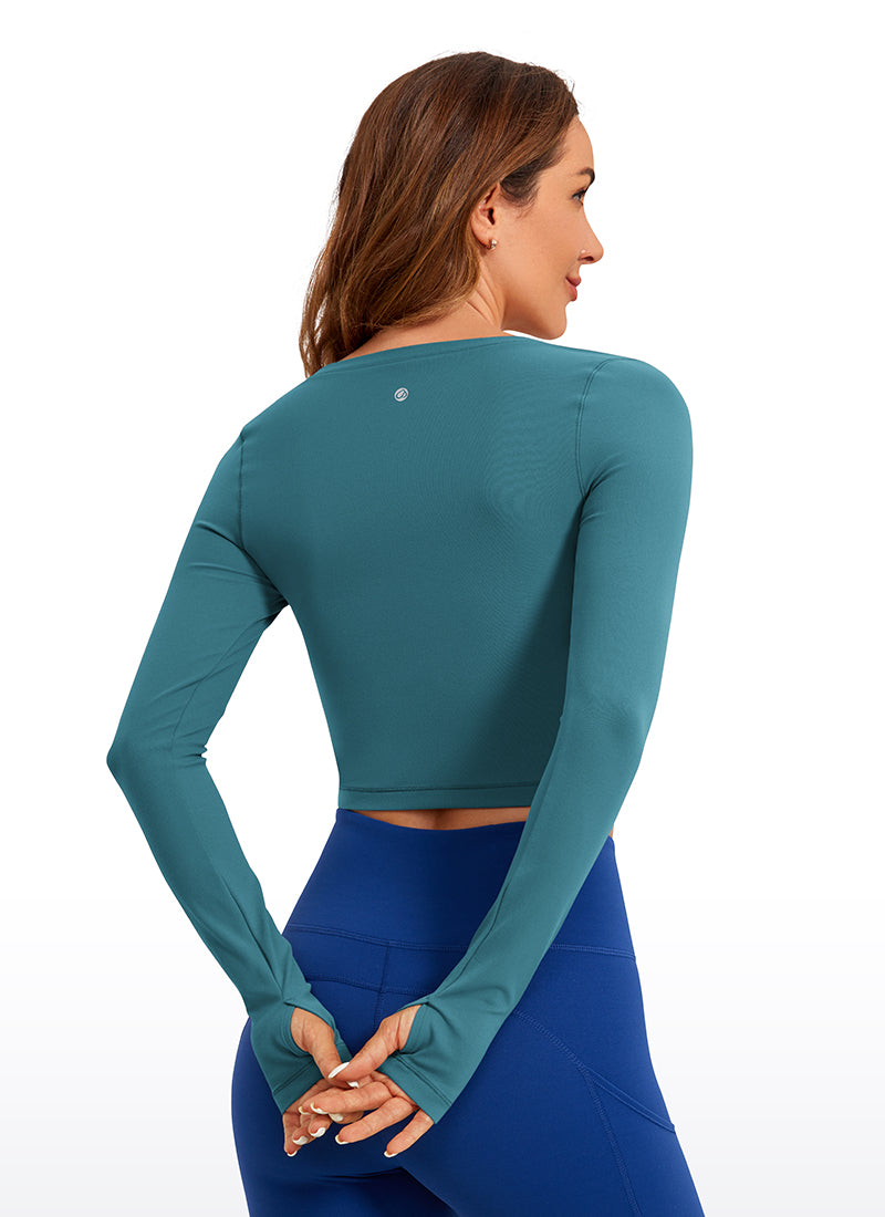 CRZ YOGA Leggings ng yoga ng manga larga Butterluxe para sa babae Petrol Blue