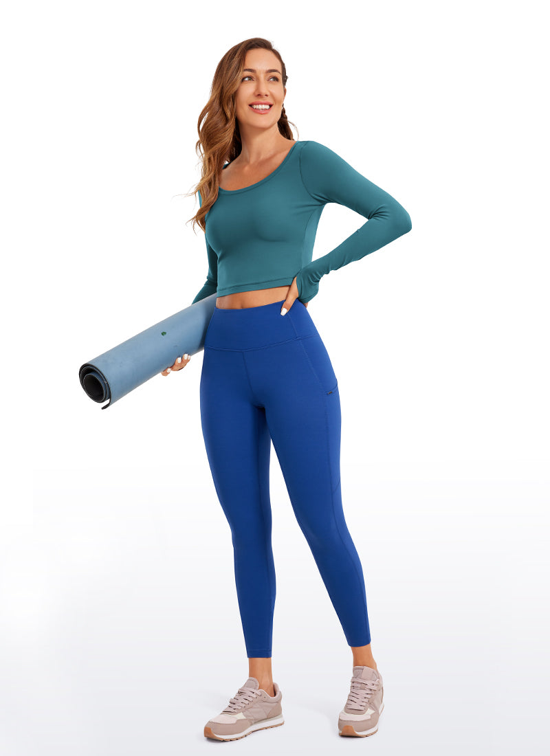 CRZ YOGA Leggings ng yoga ng manga larga Butterluxe para sa babae Petrol Blue