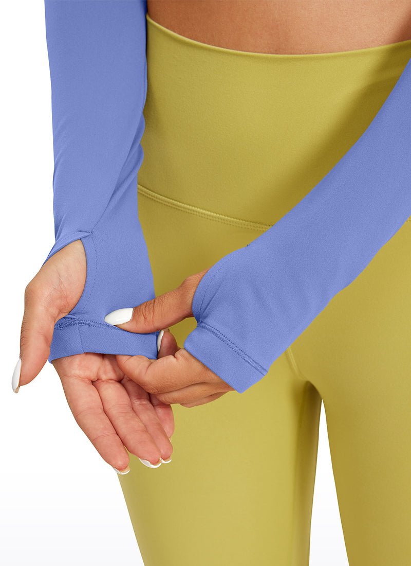 CRZ YOGA Leggings ng yoga ng manga larga Butterluxe para sa iyong asawa Wild Indigo