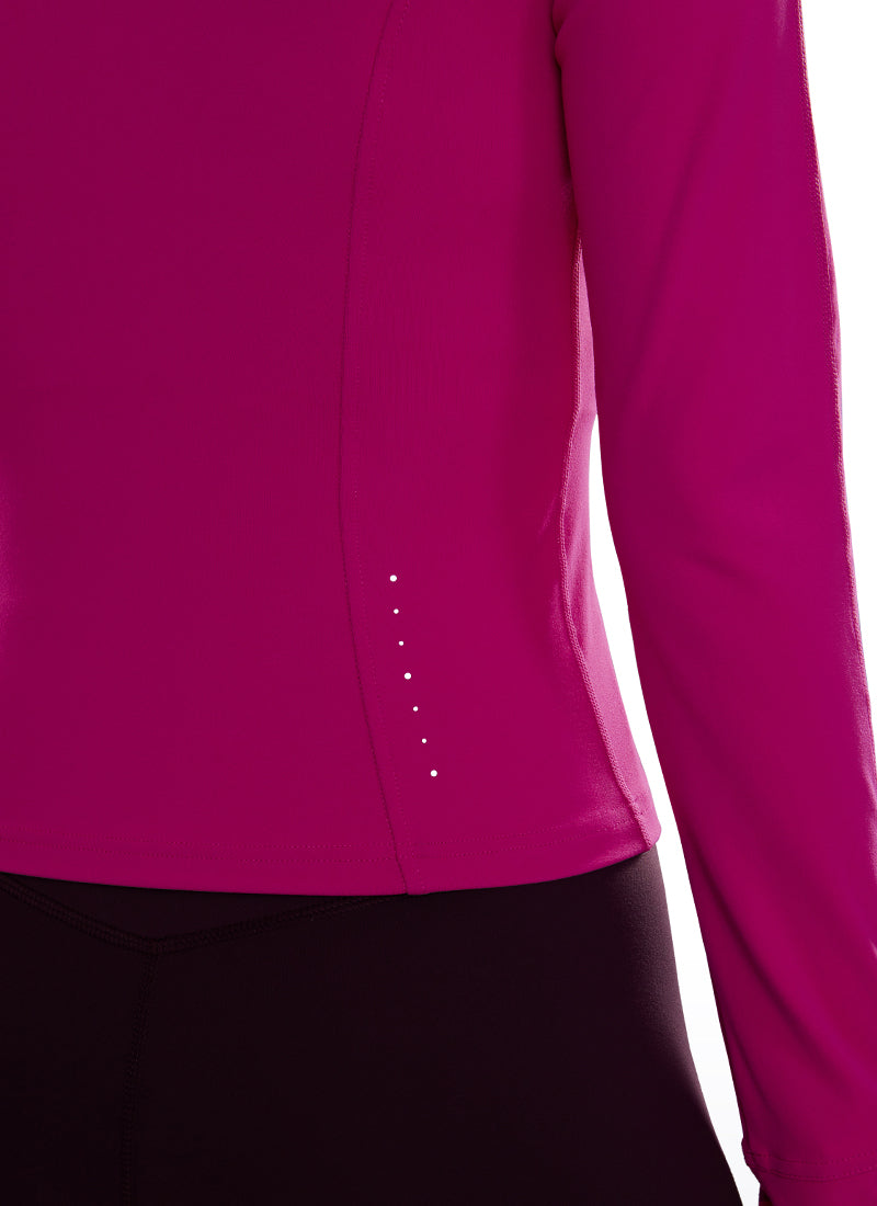 CRZ YOGA Pambabae Butterluxe Mga Panlabas na Damit na May Buong Zip, Hibiscus Purple