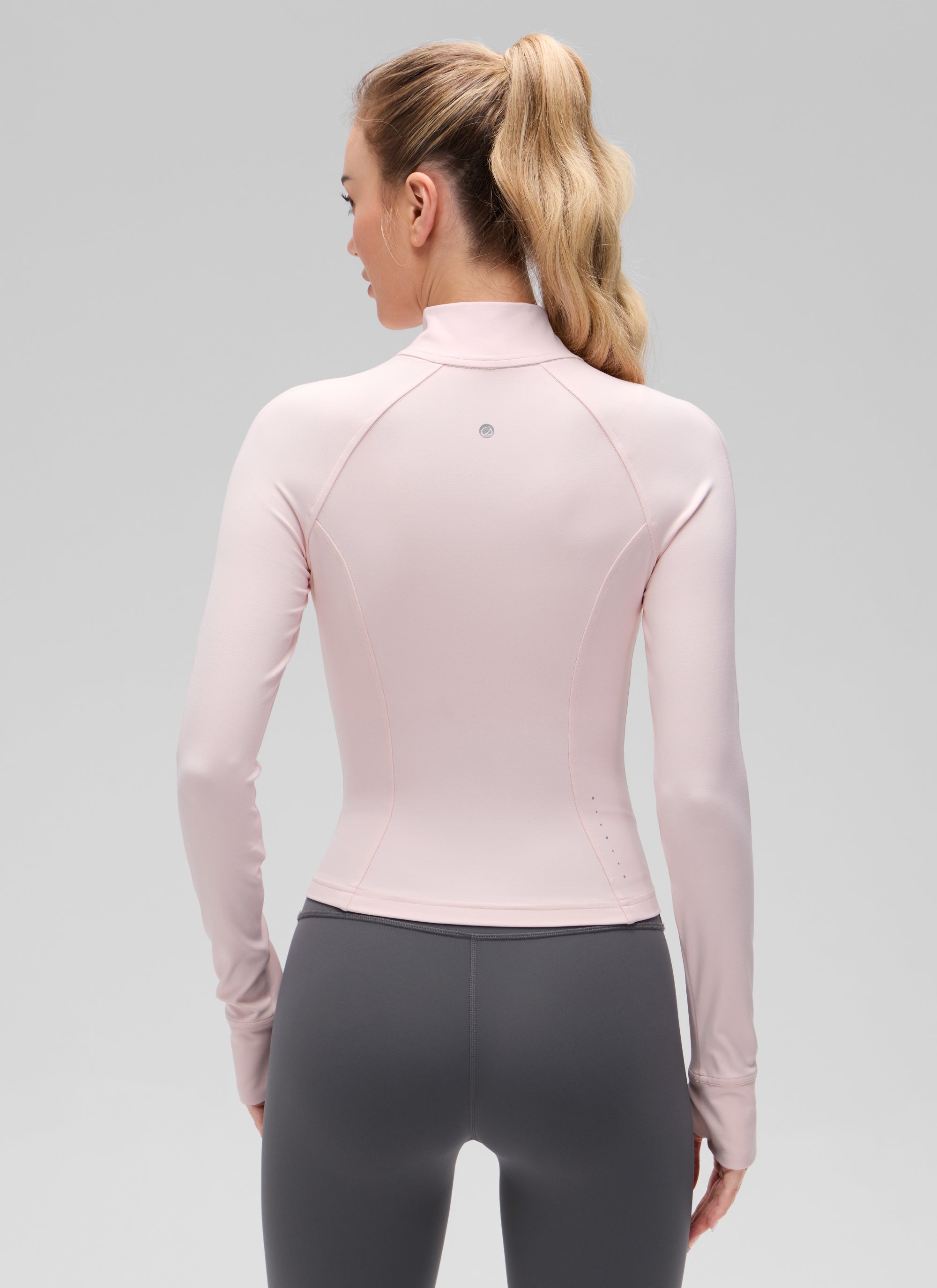 CRZ YOGA Pambabae Butterluxe Mga Panlabas na Damit na May Buong Zip na May Kulay Strawberry Pink