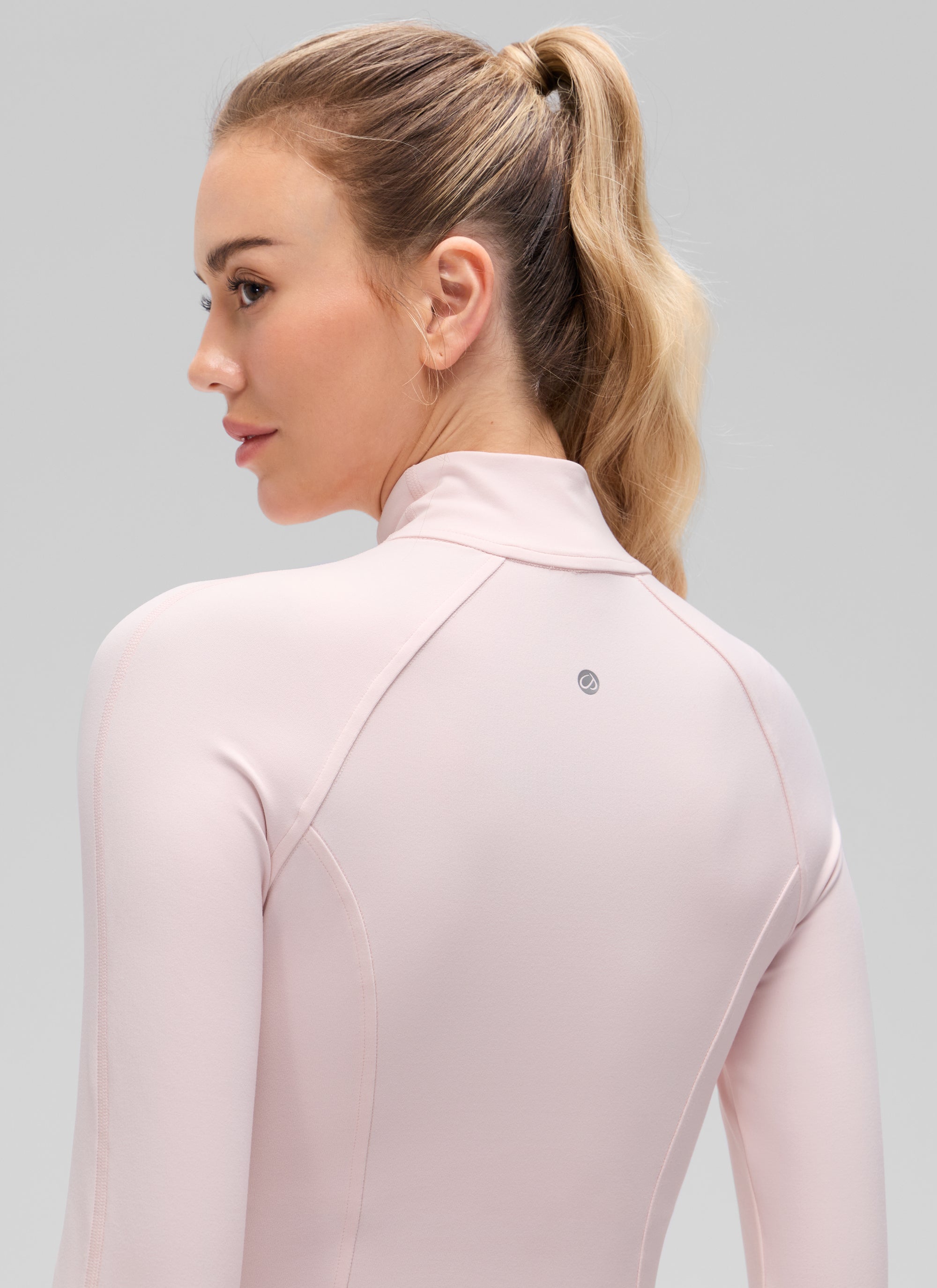 CRZ YOGA Pambabae Butterluxe Mga Panlabas na Damit na May Buong Zip na May Kulay Strawberry Pink