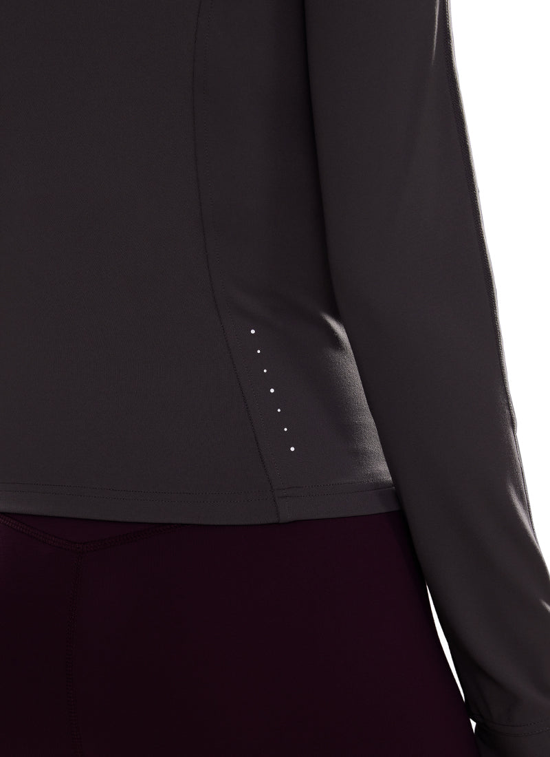 CRZ YOGA Pambabae Butterluxe Mga Panlabas na Damit na May Buong Zip na may Crop Pocket na may Tornado